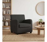 vidaXL Sillón Negro Borreguillo sintético