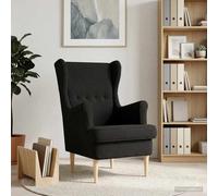 vidaXL Sillón Negro Bouclé