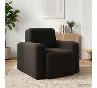 Sillón Negro Bouclé Vidaxl