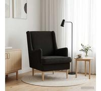 vidaXL Sillón Negro Bouclé