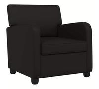 vidaXL Sillón Negro Cuero sintético