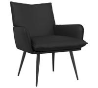 vidaXL Sillón Negro Cuero sintético