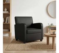vidaXL Sillón Negro Cuero sintético