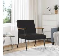 vidaXL sillón Negro Tejido parecido a lana rizada