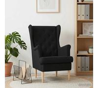 vidaXL Sillón Tela 65 x 79 x 100 cm Multicolor Negro