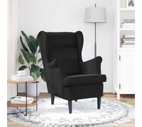 vidaXL sillón Negro Terciopelo