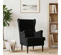 vidaXL Sillón Negro Terciopelo