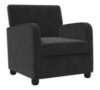 vidaXL Sillón Negro Terciopelo