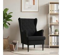 vidaXL Sillón Negro Terciopelo