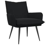 vidaXL Sillón Negro Terciopelo