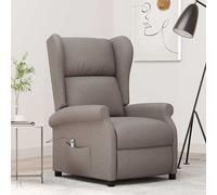 vidaXL Sillón orejero reclinable eléctrico tela taupe