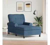 vidaXL Sillón reclinable Azul tela 91 x 157 x 91 cm