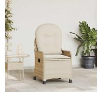 vidaXL Sillón reclinable Beige ratán sintético