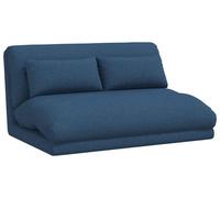 vidaXL Sillón reclinable con reposapiés ajustable, color azul, tapizado en tela