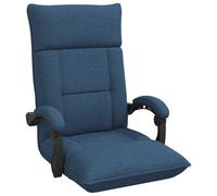 vidaXL Sillón reclinable con reposapiés ajustable, color azul, tapizado en tela