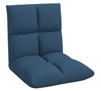 vidaXL Sillón reclinable con reposapiés ajustable, color azul, tapizado en tela