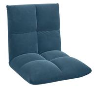 vidaXL Sillón reclinable con reposapiés ajustable, color azul, tapizado en terciopelo