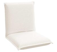 vidaXL Sillón reclinable con reposapiés ajustable, color crema, tapizado en símil de piel de oveja