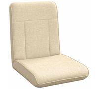 vidaXL Sillón reclinable con reposapiés ajustable, color crema, tapizado en tela