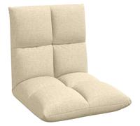vidaXL Sillón reclinable con reposapiés ajustable, color crema, tapizado en tela