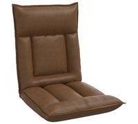 vidaXL Sillón reclinable con reposapiés ajustable, color marrón, tapizado en tela