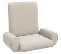 vidaXL Sillón reclinable con reposapiés, color beige, tapizado en felpa gruesa