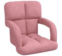 vidaXL Sillón reclinable con reposapiés, color rosa, tapizado en terciopelo