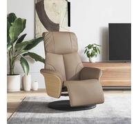 vidaXL Sillón reclinable con reposapiés cuero sintético capuchino