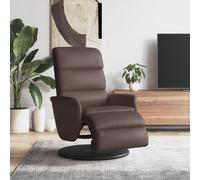 Sillón reclinable Relax de vidaXL, color marrón, tapizado en cuero sintético