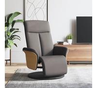 vidaXL Sillón reclinable con reposapiés tela gris taupe