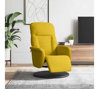 vidaXL Sillón reclinable con reposapiés terciopelo amarillo