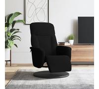 vidaXL Sillón reclinable con reposapiés terciopelo negro