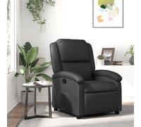 vidaXL Sillón reclinable de cuero auténtico negro