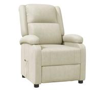Vidaxl sillón reclinable de cuero sintético blanco
