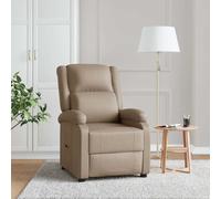 vidaXL Sillón reclinable de cuero sintético color capuchino