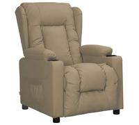 vidaXL Sillón reclinable de cuero sintético color capuchino