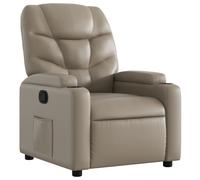 vidaXL Sillón reclinable de cuero sintético color capuchino