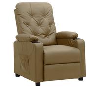 vidaXL Sillón reclinable de cuero sintético color capuchino