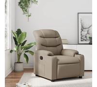 vidaXL Sillón reclinable de cuero sintético, asiento ajustable – Capuchino