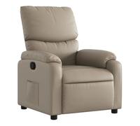 Vidaxl sillón reclinable de cuero sintético color capuchino