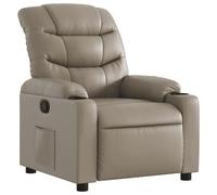 vidaXL Sillón reclinable de cuero sintético color capuchino