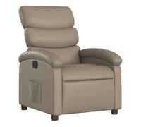 Vidaxl sillón reclinable de cuero sintético color capuchino
