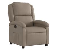 Vidaxl sillón reclinable de cuero sintético color capuchino