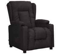 vidaXL Sillón reclinable de cuero sintético negro