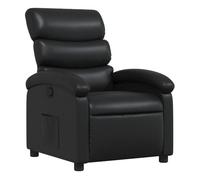vidaXL Sillón reclinable de cuero sintético – Negro, Crema, Marrón