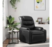 vidaXL Sillón reclinable – asiento ajustable, respaldo y reposabrazos, cuero sintético Negro