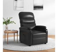 vidaXL Sillón reclinable de cuero sintético negro