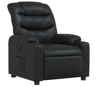 vidaXL Sillón reclinable de Cuero sintético Negro