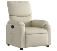vidaXL Sillón reclinable de cuero sintético Negro, Crema, Marrón Sillon Dormitorio Sillon Comodos Silla Relax Sillón Sofá Cream