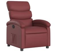 vidaXL Sillón reclinable de cuero sintético Negro, Crema, Marrón Sillon Dormitorio Sillon Comodos Silla Relax Sillón Sofá Red wine